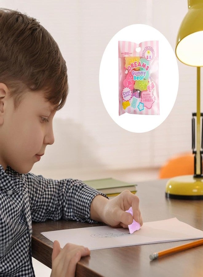 ٥ ممحاة لطيفة - كابوشون دببة ملونة | ممحاة أقلام رصاص على شكل دببة كرتونية | حيوانات | ممحاة تفاعلية على شكل حيوانات أليفة | مكافأة مدرسية من لوازم القرطاسية - Image 4